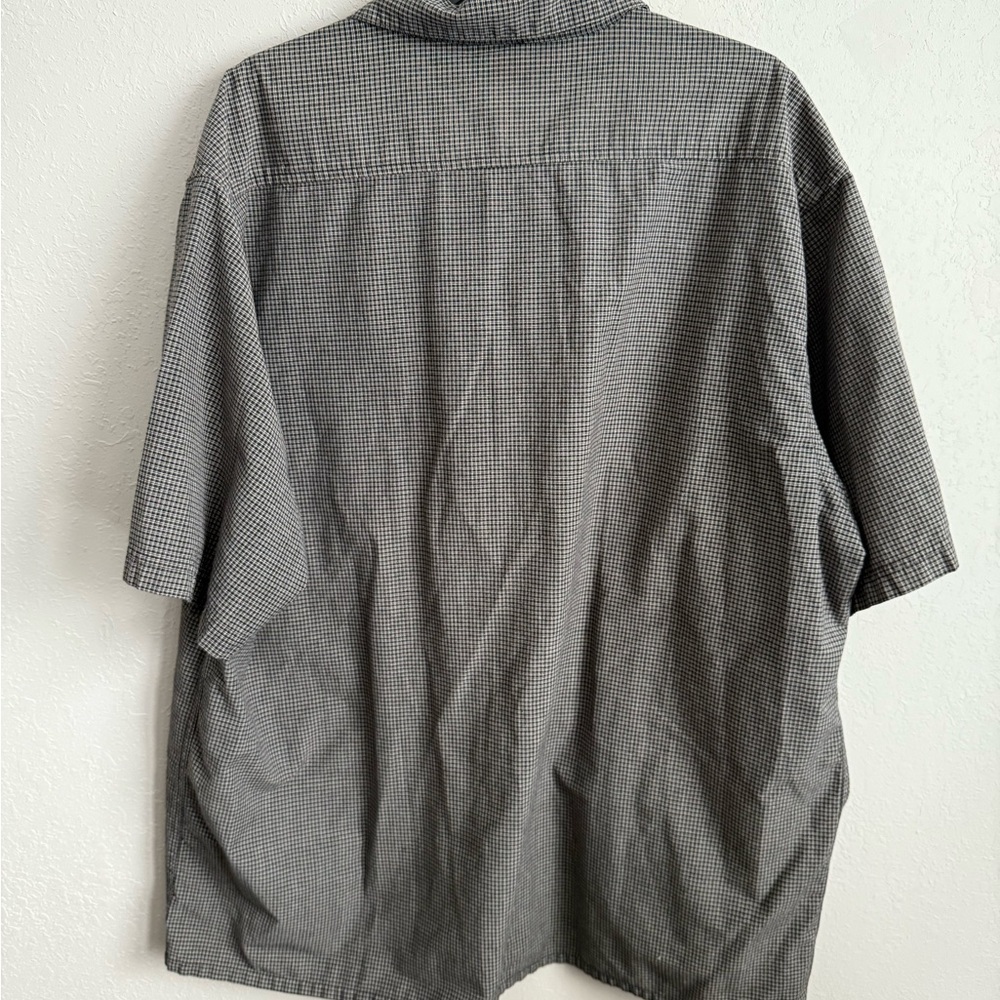 Men’s Brown Dickies Microplaid Short Sleeve Gorpcore, Workmen’s Button Up Shirt - Picture 6 of 6